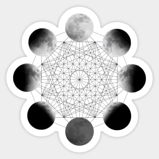 Moon Phase Mandala Sticker